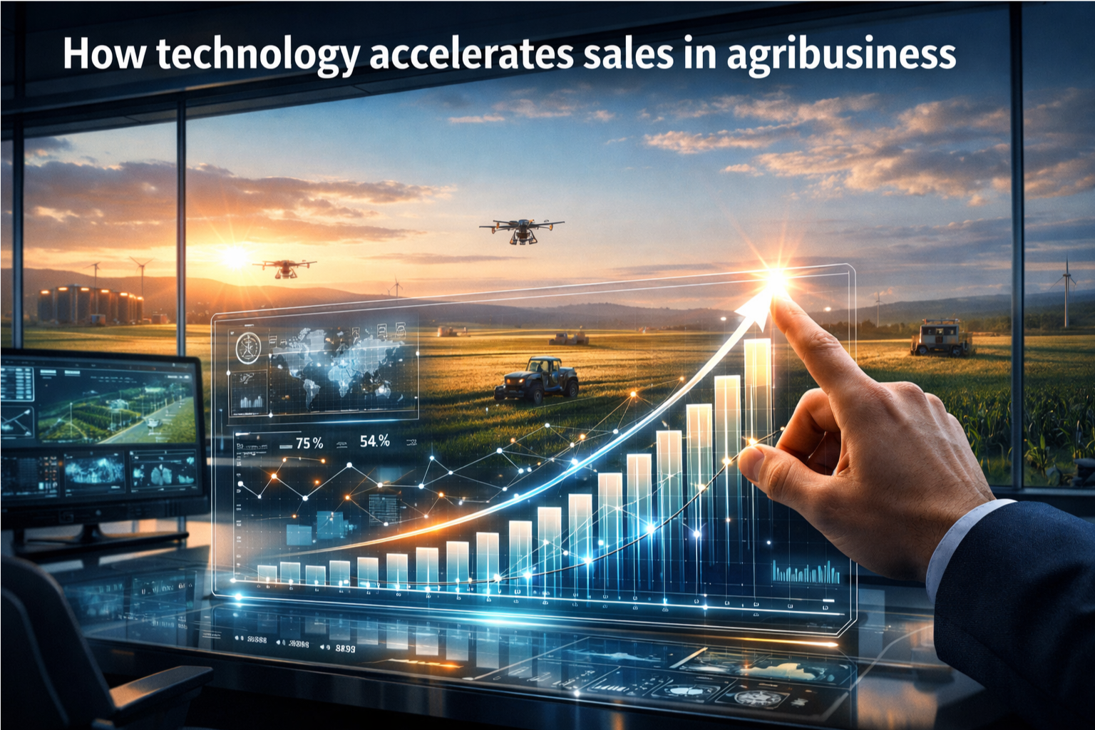 Tecnologia aplicada às vendas no agronegócio para acelerar negociações, usar dados e aumentar previsibilidade comercial